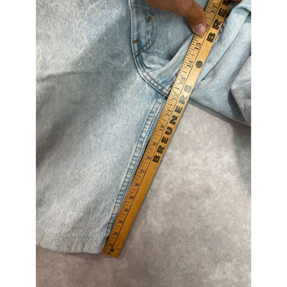 VINTAGE Levis Jean Shorts Mens 34 Blue Distressed Denim Jorts Orange Tab USA 90s